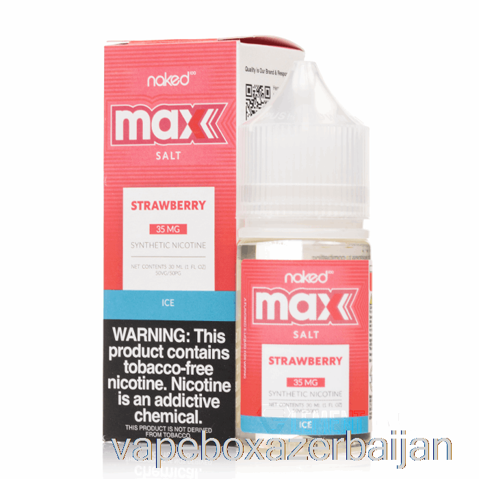 Vape Box Azerbaijan ICE Strawberry - Naked MAX Salt - 30mL 35mg